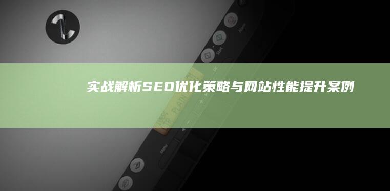 实战解析：SEO优化策略与网站性能提升案例